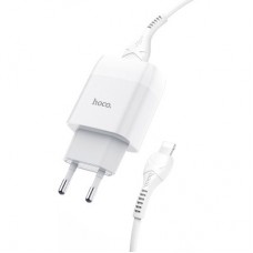 Зарядний пристрій HOCO C73A Glorious 2xUSB + cable USB to Lightning White (6931474713056) - Фото