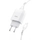 Зарядний пристрій HOCO C73A Glorious 2xUSB + cable USB to Lightning White (6931474713056)