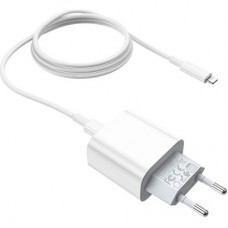 Зарядний пристрій HOCO C76A Plus Speed Source USB-C PD20W + cable USB-C to Lightning White (6931474746924) - Фото