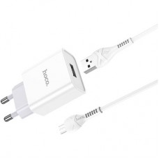 Зарядний пристрій HOCO C81A Asombroso USB + cable Micro 5P 10.5 W White (6931474727954) - Фото