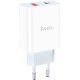 Зарядний пристрій HOCO C97A 1xUSB-C PD20W + 1xUSB QC3.0 White (6931474766076)