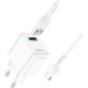 Зарядний пристрій HOCO C98A Proton USB QC3.0 + cable USB to USB-C White (6931474766878)