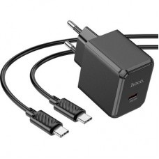 Зарядний пристрій HOCO CS13A Ocean USB-C PD20W + cable USB-C to USB-C Black (6942007603843) - Фото