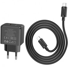 Зарядний пристрій HOCO CS13A Ocean USB-C PD20W + cable USB-C to USB-C Black (6942007603843) - Фото