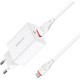 Зарядний пристрій BOROFONE BA21A Long Journey USB QC 3.0 + cable USB to Micro 5P 18 White (6931474702470)
