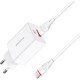 Зарядний пристрій BOROFONE BA21A Long Journey USB QC3.0 + cable USB to USB-C 18 White (6931474702487)