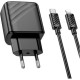 Зарядний пристрій HOCO CS22A Value USB-C PD30W + cable USB-C to Lightning Black (6942007609920)