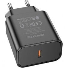 Зарядний пристрій BOROFONE BA71A Power USB-C PD20W Black (6974443387957) - Фото