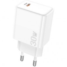 Зарядний пристрій BOROFONE BA77A Insightful USB-C PD30W White (6941991101274) - Фото