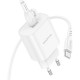 Зарядний пристрій BOROFONE BA82A Platinum USB-C PD25W + cable USB-C to USB-C White (6941991112270)