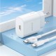 Зарядний пристрій BOROFONE BA82A Platinum USB-C PD25W + cable USB-C to USB-C White (6941991112270)