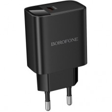 Зарядний пристрій BOROFONE BA97A Ilustre USB-C PD30W digital display Black (6941991120480) - Фото
