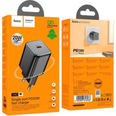 Зарядний пристрій HOCO N40 Mighty USB-C PD20W Black (6942007616966) - Фото
