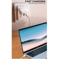 Зарядний пристрій WUW C209 1xUSB-C PD45W + 1xUSB QC3.0 18 White (WUW-C209) - Фото