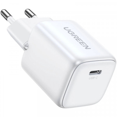 Зарядний пристрій Ugreen CD319 Nexode Mini USB-C PD30W GaN White (15326)