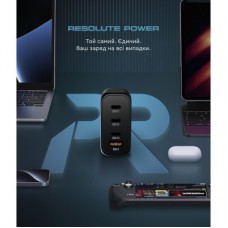 Зарядний пристрій Armorstandart ARP-131 Resolute Power USB-C 100 W GaN Black (ARM70024) Зарядний пристрій Armorstandart ARP-131 Resolute Power USB-C 100 W GaN Black (ARM70024) - Фото