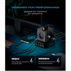 Зарядное устройство Armorstandart ARP-544 Resolute Power USB-C 100W GaN 2m Black (ARM73177) Зарядное устройство Armorstandart ARP-544 Resolute Power USB-C 100W GaN 2m Black (ARM73177) - Фото
