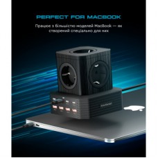 Зарядное устройство Armorstandart ARP-544 Resolute Power USB-C 100W GaN 2m Black (ARM73177) Зарядное устройство Armorstandart ARP-544 Resolute Power USB-C 100W GaN 2m Black (ARM73177) - Фото