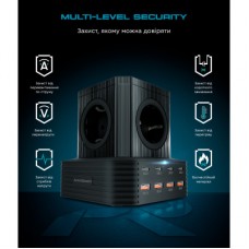 Зарядное устройство Armorstandart ARP-544 Resolute Power USB-C 100W GaN 2m Black (ARM73177) Зарядное устройство Armorstandart ARP-544 Resolute Power USB-C 100W GaN 2m Black (ARM73177) - Фото
