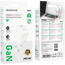 Зарядний пристрій BOROFONE BN26 Fuente USB-C PD20W White (6941991120237) - Фото