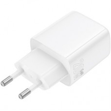 Зарядний пристрій BOROFONE BN27 Fuente 1xUSB-C PD20W + 1xUSB QC 3.0 White (6941991120268) - Фото