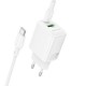 Зарядний пристрій BOROFONE BN27 Fuente 1xUSB-C PD20W + 1xUSB QC 3.0 + cable USB-C to USB-C White