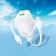Зарядний пристрій BOROFONE BN27 Fuente 1xUSB-C PD20W + 1xUSB QC 3.0 + cable USB-C to USB-C White