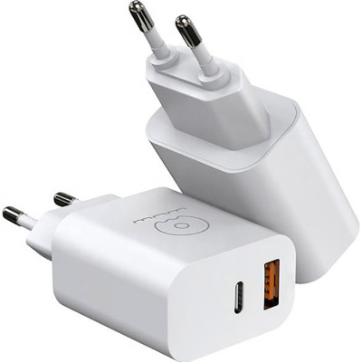 Зарядний пристрій WUW C172 1xUSB-C PD20W + 1xUSB QC3.0 18 White (з172W)
