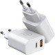 Зарядний пристрій WUW C172 1xUSB-C PD20W + 1xUSB QC3.0 18 White (з172W)