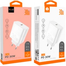 Зарядний пристрій WUW C197 USB-C PD30W White (6972573336678) - Фото
