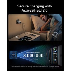 Зарядний пристрій Anker GaNPrime 100 W 2xUSB-C PD + 1xUSB-A Foldable Silver (A2688341) - Фото
