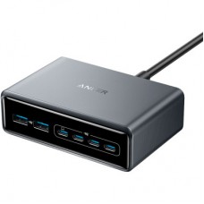 Зарядний пристрій Anker GaNPrime 200 W 4xUSB-C PD + 2xUSB-A Black (A2683341) - Фото
