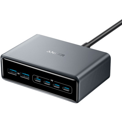 Зарядний пристрій Anker GaNPrime 200 W 4xUSB-C PD + 2xUSB-A Black (A2683341)