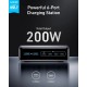 Зарядний пристрій Anker GaNPrime 200 W 4xUSB-C PD + 2xUSB-A Black (A2683341)