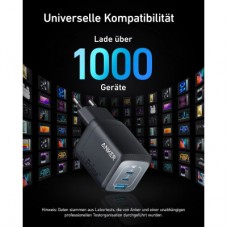 Зарядний пристрій Anker GaNPrime 67 W 2xUSB-C PD + 1xUSB-A Black (A2669313) - Фото
