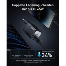 Зарядний пристрій Anker GaNPrime 67 W 2xUSB-C PD + 1xUSB-A Black (A2669313) - Фото