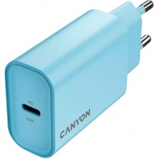 Зарядний пристрій Canyon 30CL OnCharge USB-C PD30W Light Blue (CNE-CHA30CLLBL) - Фото