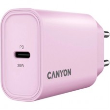 Зарядний пристрій Canyon 30CL OnCharge USB-C PD30W Pink (CNE-CHA30CLPK) - Фото