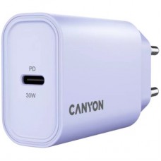 Зарядний пристрій Canyon 30CL OnCharge USB-C PD30W Purple (CNE-CHA30CLPU) - Фото