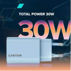 Зарядний пристрій Canyon 30CL OnCharge USB-C PD30W Purple (CNE-CHA30CLPU) - Фото
