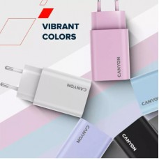 Зарядний пристрій Canyon 30CL OnCharge USB-C PD30W Purple (CNE-CHA30CLPU) - Фото