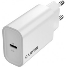 Зарядний пристрій Canyon 30CL OnCharge USB-C PD30W White (CNE-CHA30CLW) - Фото