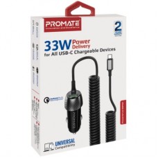 Зарядний пристрій Promate powerdrive-33pdc + cable USB-C black (powerdrive-33pdc.black) - Фото