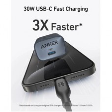 Зарядний пристрій Anker PowerPort 511 Nano IV 30 W USB-C Black (A2337G11) - Фото