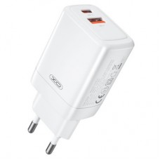 Зарядний пристрій XO CE16 67.5W USB-C PD45W + USB-A QC 22.5 W White (CE16_White) - Фото