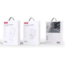Зарядний пристрій XO CE16 67.5W USB-C PD45W + USB-A QC 22.5 W White (CE16_White) - Фото