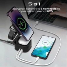 Зарядное устройство Promate wireless charger rubix-65w black (rubix-65w.black) - Фото