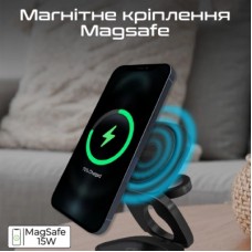 Зарядное устройство Promate wireless charger rubix-65w black (rubix-65w.black) - Фото