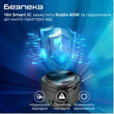 Зарядное устройство Promate wireless charger rubix-65w black (rubix-65w.black) - Фото