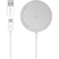 Зарядний пристрій Promate wireless charger auramag-15w silver (auramag-15w.silver) - Фото